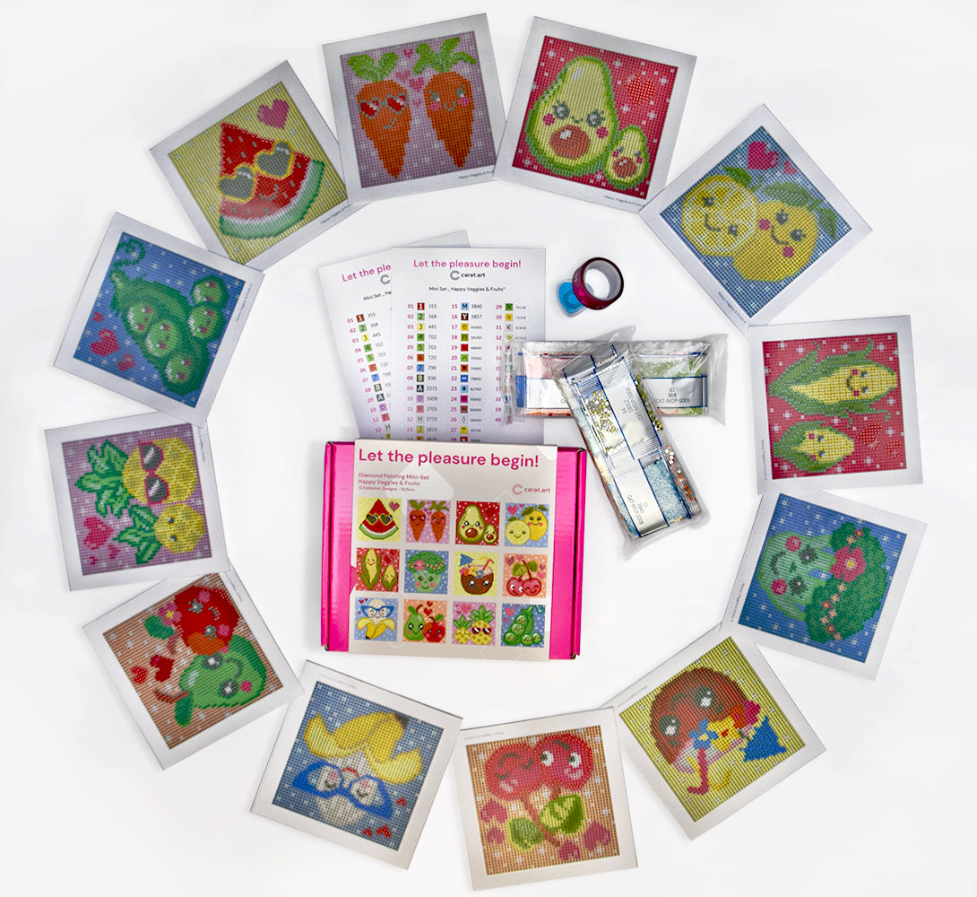 Diamond Painting - ciratart.com Design - Mini Set Happy Veggies & Fruits