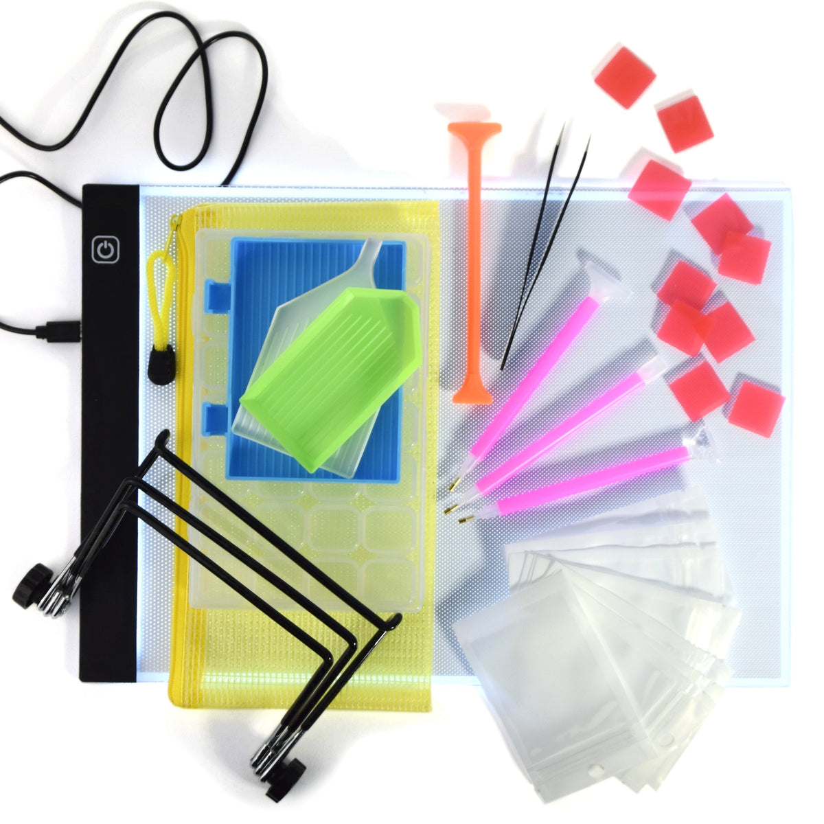 Diamond Painting Werkzeug-Set mit A4 LED-Lightpad