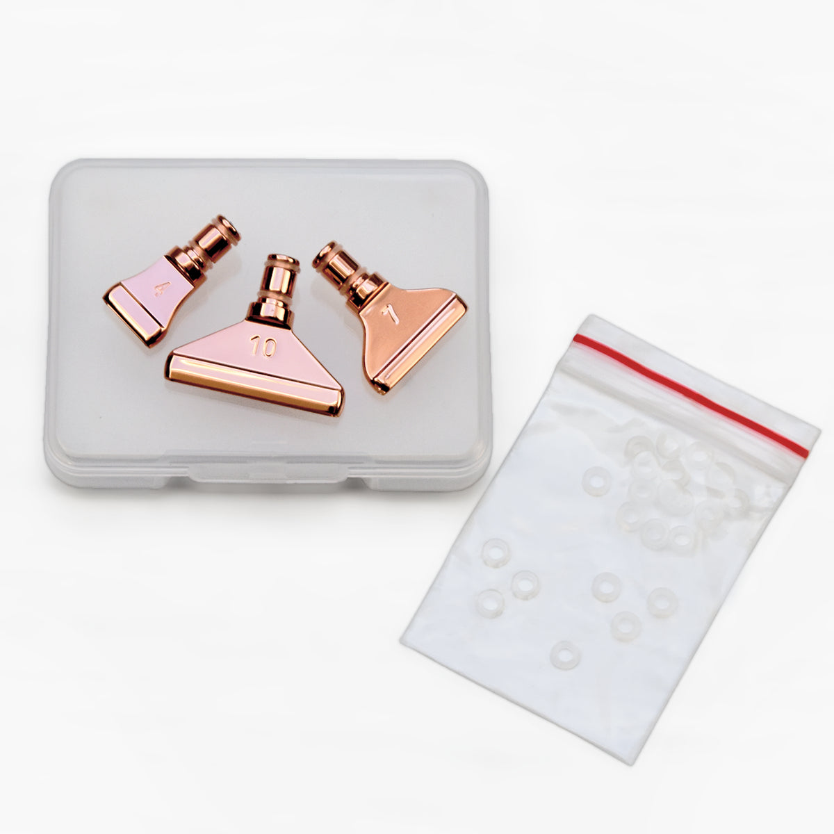 3er Set Metall-Aufsätze für Diamond Painting Stifte zum Stecken – Rosé