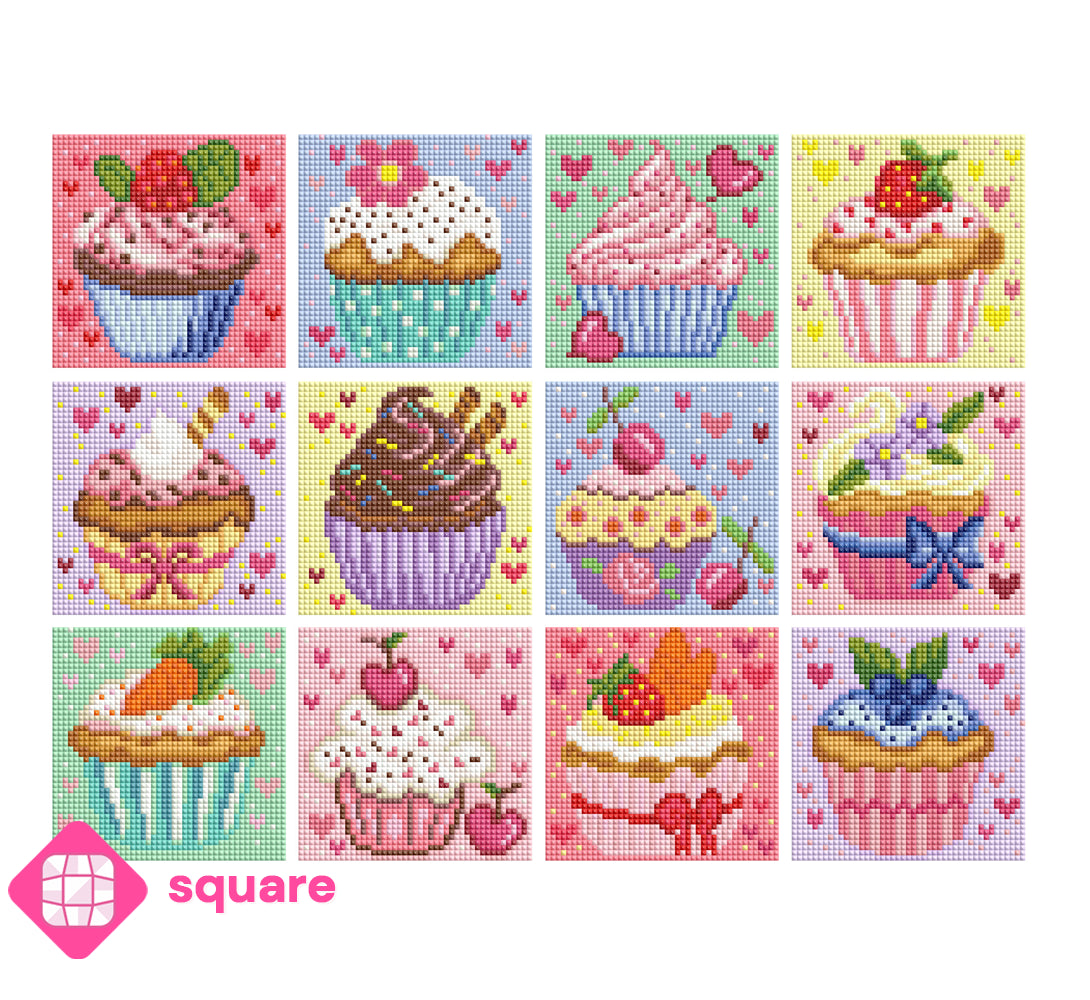 Diamond Painting - ciratart.com Design - Mini Set Cupcake Love