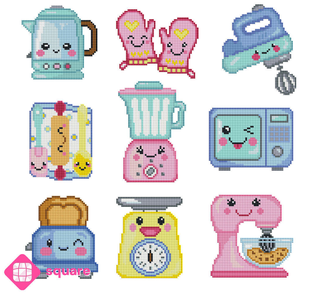 Diamond Painting - ciratart.com Design - Sticker Set Kitchen Cuties