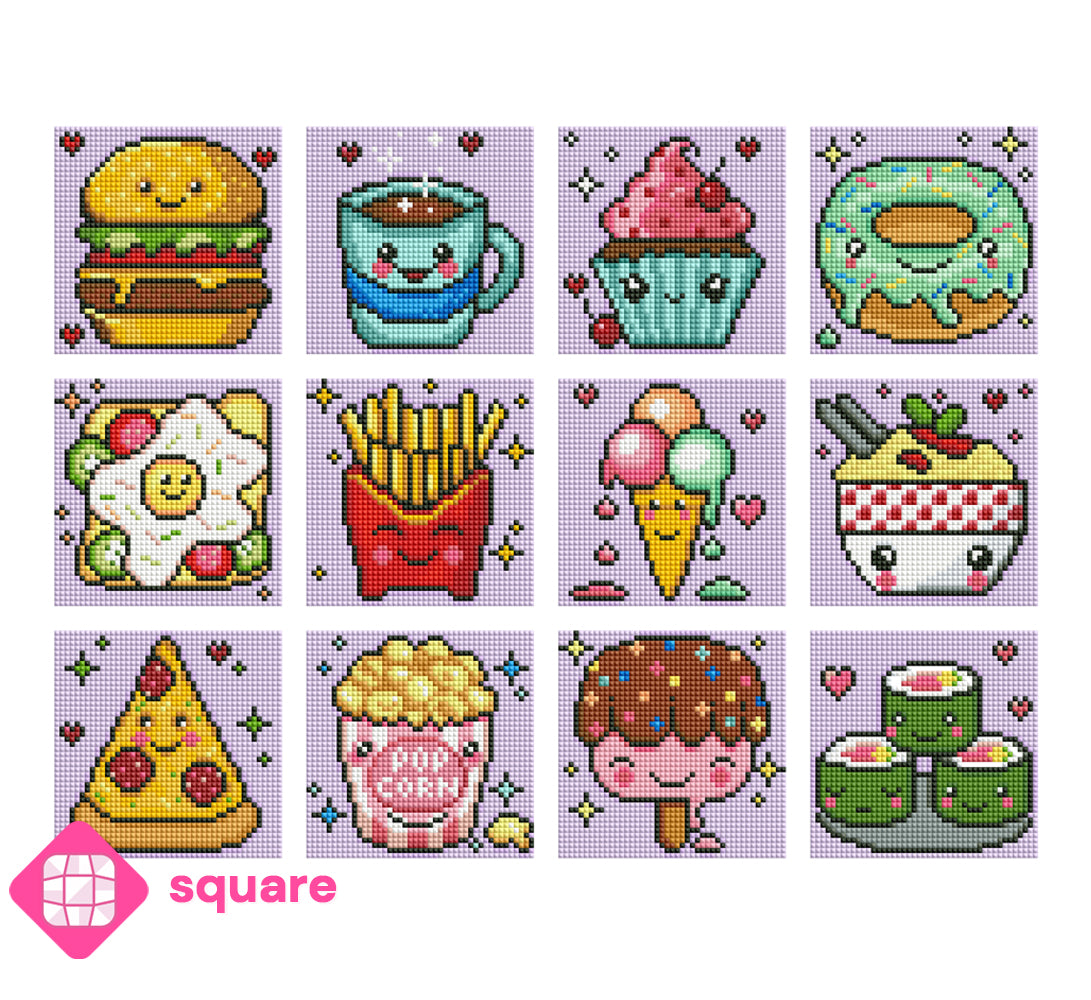 Diamond Painting - ciratart.com Design - Mini Set Happy Food