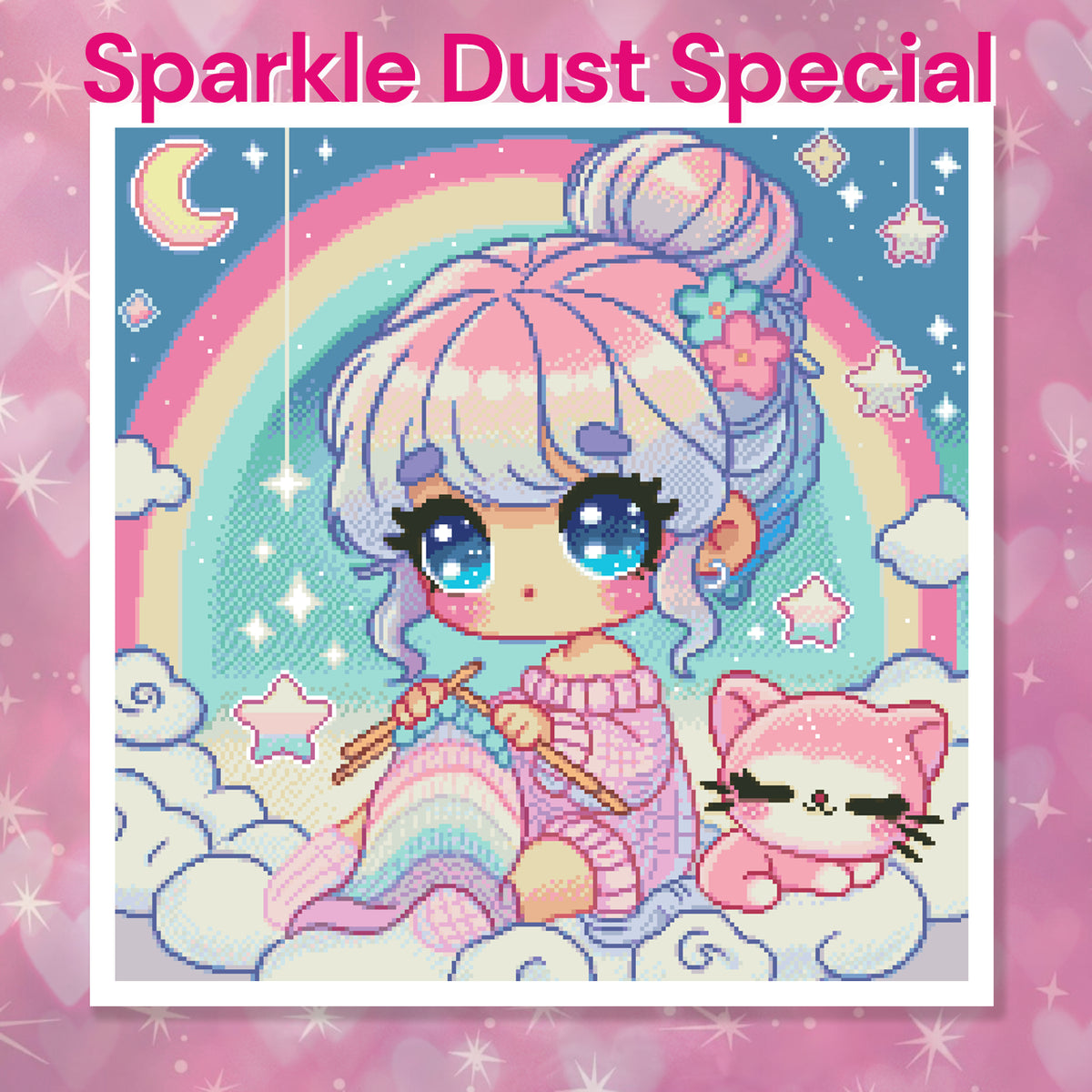Diamond Painting - pandi_peachy - Knitting in rainbow heaven Special
