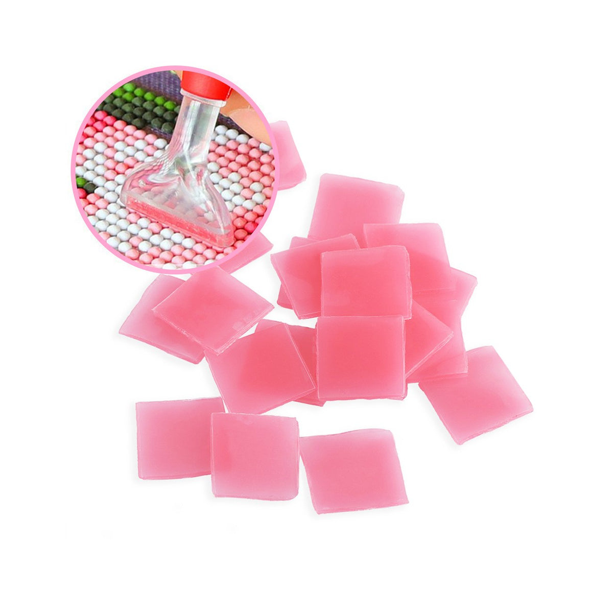 Diamond Painting Wachs 10er Set rosa