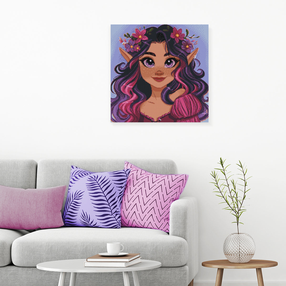 Diamond Painting Elfe als zauberhafte Wanddekoration im Wohn- oder Hobbyzimmer