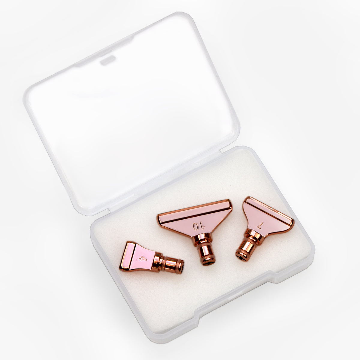 3er Set Metall-Aufsätze für Diamond Painting Stifte zum Stecken – Rosé