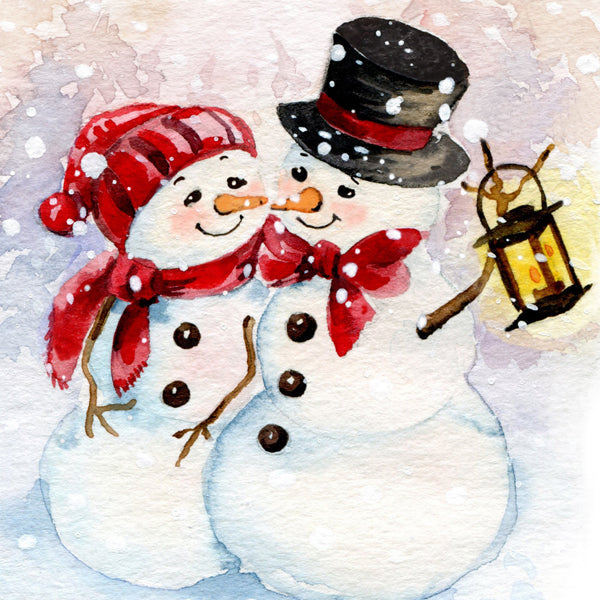 Diamond Painting Schnee Schneemann 